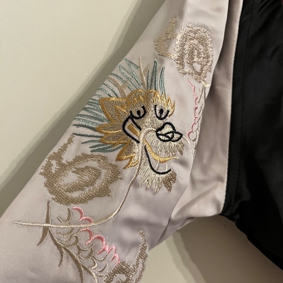 Haus of Jr. Bomber Kid 3 Black Silk Dragon Tokyo School Preppy Modern Retro 80s - Picture 5 of 10